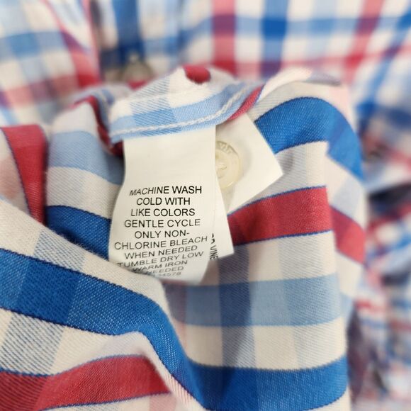 Vineyard Vines Long Sleeve Gingham Pattern Cotton Whale Shirt XS - Picture 6 of 7